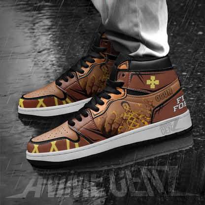 JD Sneakers Fire Force Ogun Montgomery Custom Anime Shoes