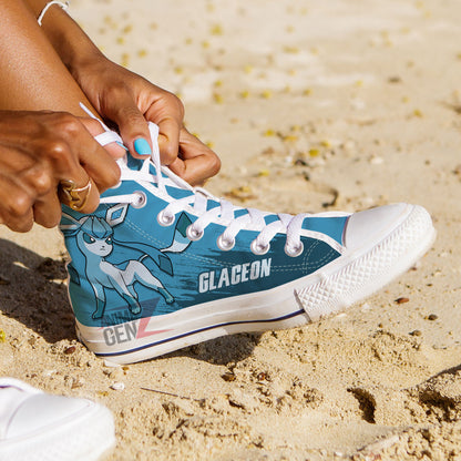 Pokemon Glaceon High Top Shoes Custom Anime Sneakers