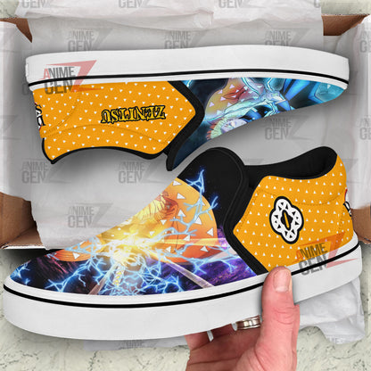 Demon Slayers Zenitsu Slip-on Shoes Custom Anime Sneakers