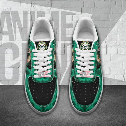 Green Bay Packers Air Sneakers Mascot Thunder Style Custom NFL Sport Shoes